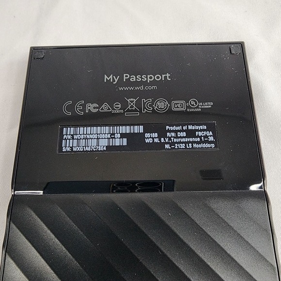 WD My Passport  1TB WDBYNN0010BBK Portable Hard Drive (HARD DRIVE ONLY) - Picture 6 of 11